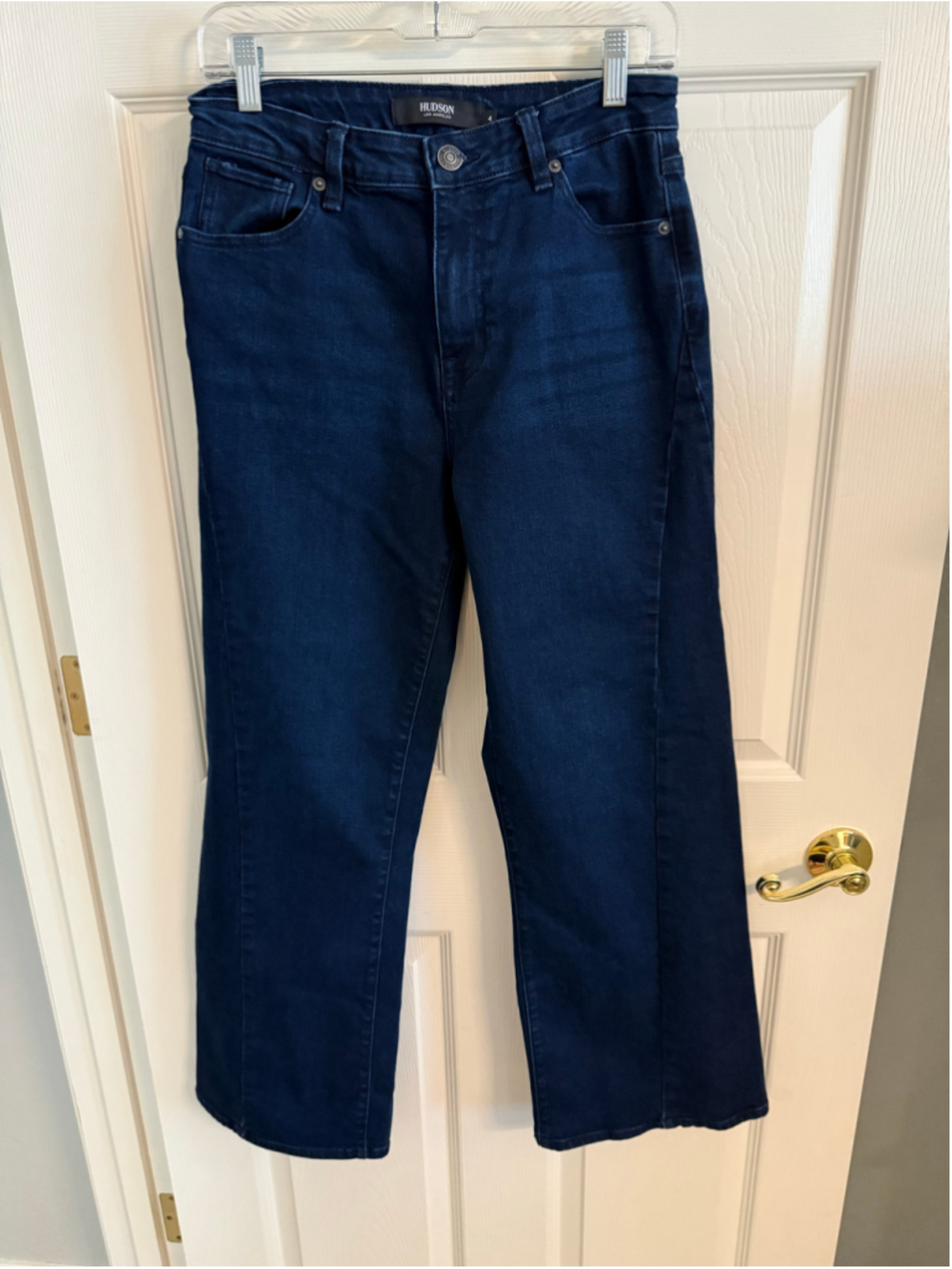 HUDSON Women's Wide Leg High Waist Denim Jeans Dark Wash EUC 4